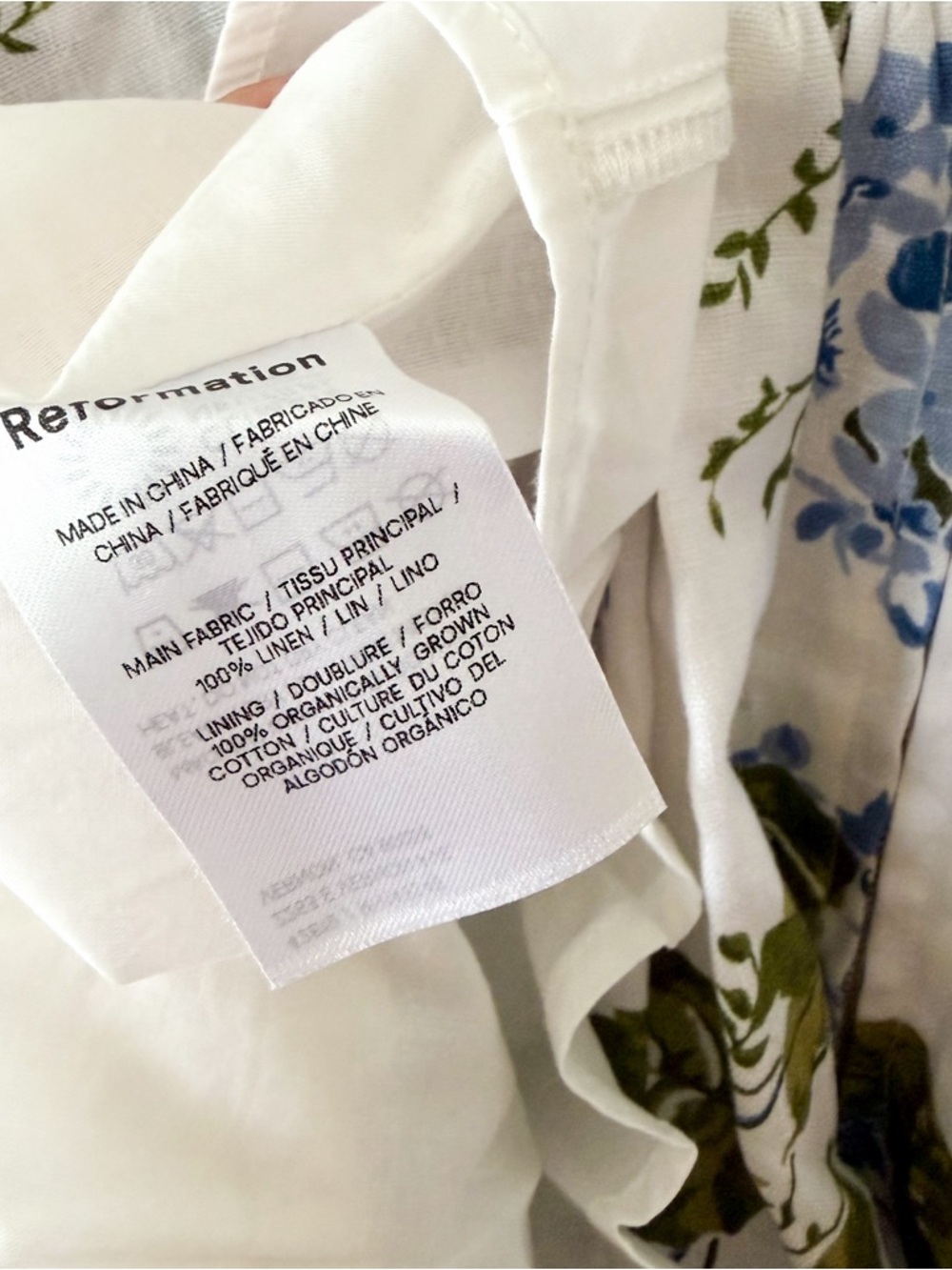 Reformation Tagliatelle Linen Midi Dress In Riviera Hydrangea Floral Print - Picture 8 of 8